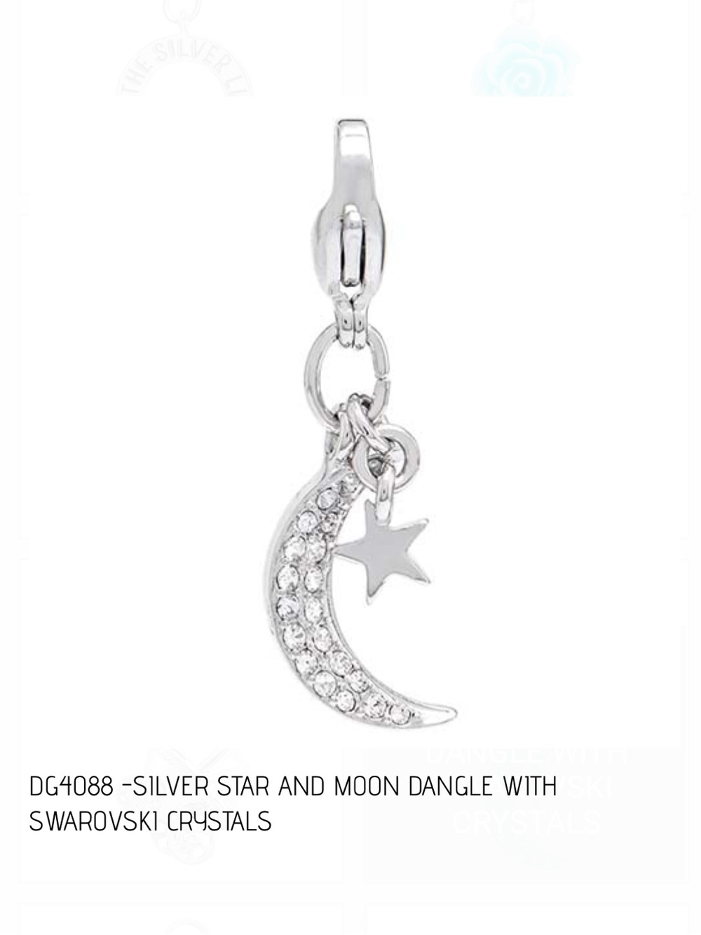 Origami Owl silver Star and moon dangle